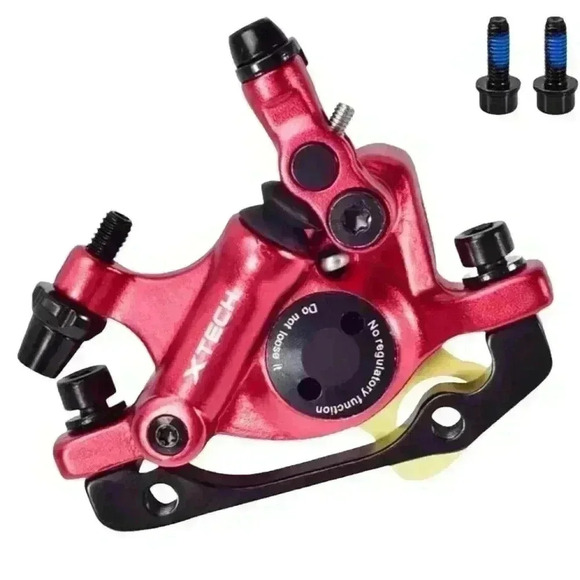 ZOOM XTECH HB100 Line Pulling Hydraulic Bike Disc Brake Calipers Front Red - Picture 7 of 11
